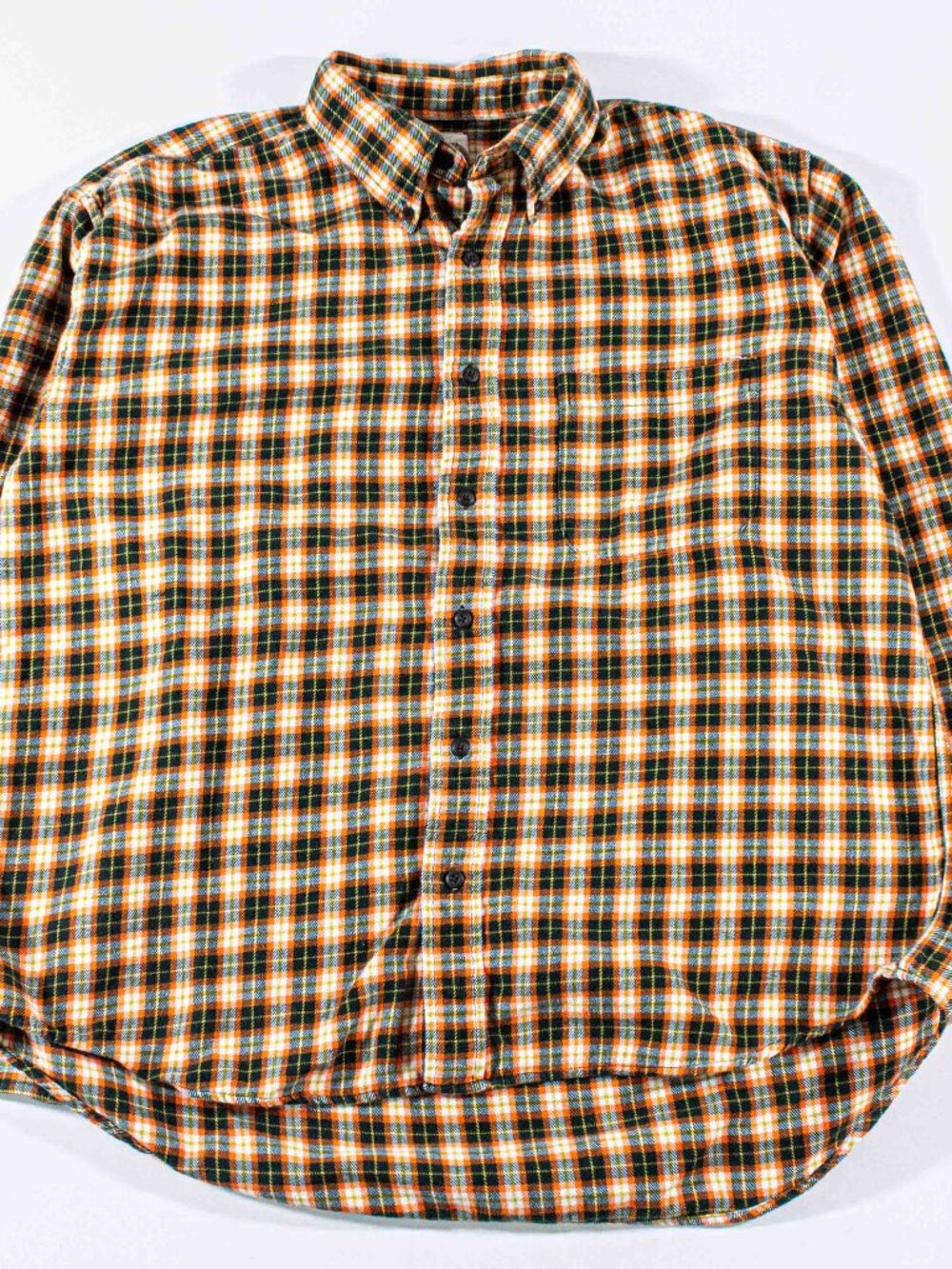 Vintage 90s J Crew Oarsman Flannel Shirt Large Plaid Heavyweight Cotton Rugged